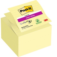 Karteczki samoprzylepne POST-IT® Super Sticky Z-Notes XL w linię (R440-SSCY), 101x101mm, 5x90 kart., żółte, Bloczki samoprzylepne, Papier i etykiety