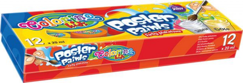FARBY PLAKATOWE COLORINO 20ml 12 KOLORÓW, Podkategoria, Kategoria