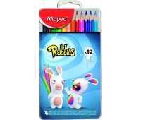 KREDKI OŁÓWKOWE RABBIDS 12KOL.OP.METALOWE, Podkategoria, Kategoria