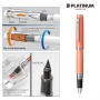 PLATINUM Proycon Persimmon Orange fountain pen, M, orange