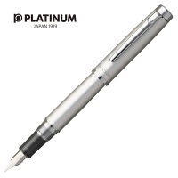 Pióro wieczne PLATINUM Proycon Luster Satin Silver, M, srebrne, Pióra, Artykuły do pisania i korygowania