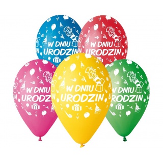 BALONY PREMIUM HEL W DNIU URODZIN 13" /5/, Podkategoria, Kategoria