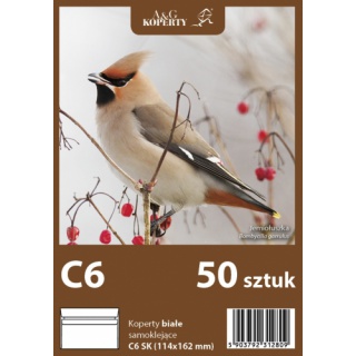 KOPERTA C6 114x162 SK BIAŁA 50szt, Podkategoria, Kategoria