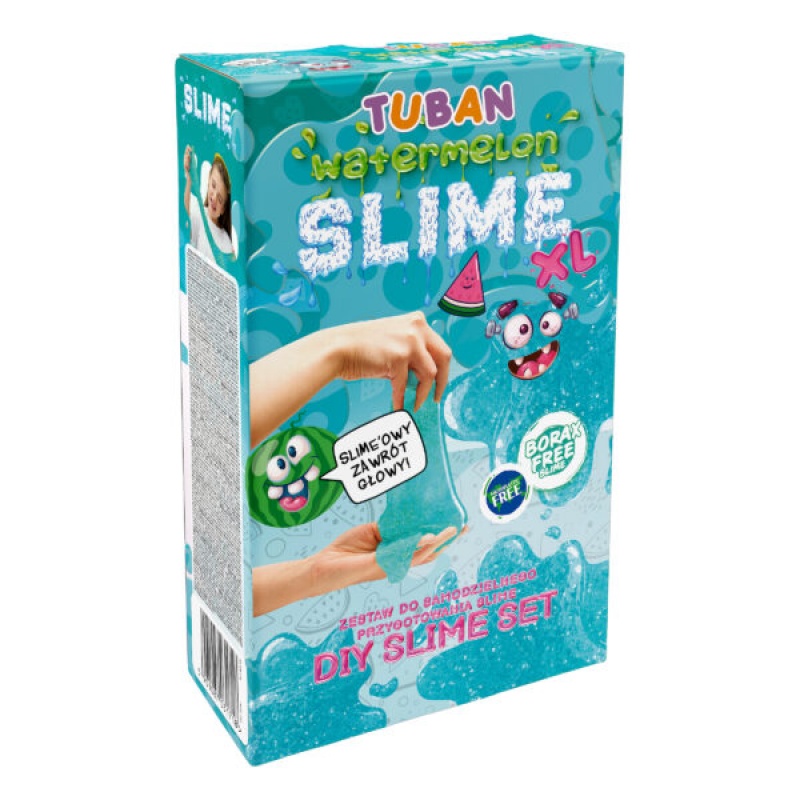 ZESTAW &ndash; DIY TUBAN SLIME &ndash; ARBUZ XL, Gluty, gniotki, Zabawki