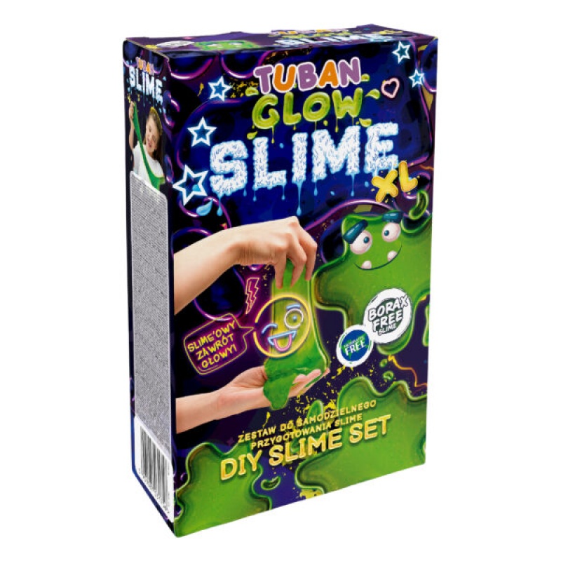 ZESTAW &ndash; DIY TUBAN SLIME &ndash; ŚWIECĄCY W CIEMNOŚCI XL, Gluty, gniotki, Zabawki