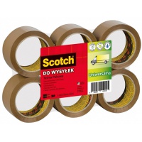 Packaging tape for shipping, SCOTCH® Hot-melt (371), 50mm, 66m, brown