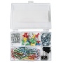 Office set (drawing pins, clips, paper clips) OFFICE PRODUCTS, 153 pcs mix