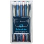 Rollerball pen, Schneider, ONE Hybrid N 0.5mm, in a case, 4 pcs, assorted colours