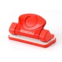 Hole punch, KANGARO Perfo 10, punches up to 10 sheets, red