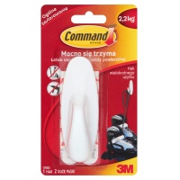 Hak wielokrotnego użytku COMMAND&trade; Designer (17083 PL), duży, biały, Haczyki, Prezentacja