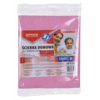Household cloth, OFFICE PRODUCTS, viscose, 70%, 80g/mkg, 32x38cm, 3 pcs, assorted colours