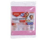 Ścierka domowa OFFICE PRODUCTS, wiskoza 70%, gr. 80g/mkg, 32x38cm, 3szt., mix kolorów, Akcesoria do sprzątania, Artykuły higieniczne i dozowniki