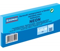 Self-adhesive pad, DONAU, 51x38mm, 3x100 sheets, neon, blue