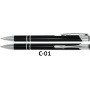 Długopis automatyczny COSMO z grawerem czarny, Długopisy, Artykuły do pisania i korygowania