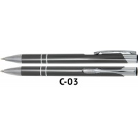 Długopis automatyczny COSMO z grawerem grafitowy, Długopisy, Artykuły do pisania i korygowania