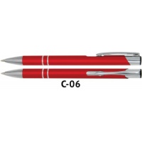 Długopis automatyczny COSMO z grawerem czerwony, Długopisy, Artykuły do pisania i korygowania