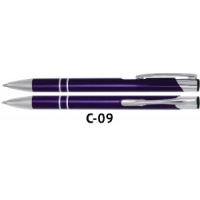 Długopis automatyczny COSMO z grawerem ciemnofioletowy, Długopisy, Artykuły do pisania i korygowania
