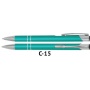 Długopis automatyczny COSMO z grawerem aquamarine, Długopisy, Artykuły do pisania i korygowania