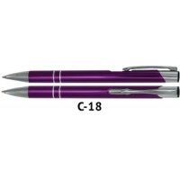 Długopis automatyczny COSMO z grawerem jasnopurpurowy, Długopisy, Artykuły do pisania i korygowania