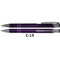 Długopis automatyczny COSMO z grawerem fioletowy, Długopisy, Artykuły do pisania i korygowania