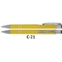 Długopis automatyczny COSMO z grawerem żółty, Długopisy, Artykuły do pisania i korygowania