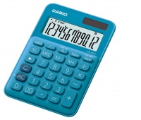 Kalkulator biurowy CASIO MS-20UC-BU-BOX, 12-cyfrowy, 105x149,5mm, box, niebieski, Kalkulatory, Urządzenia i maszyny biurowe