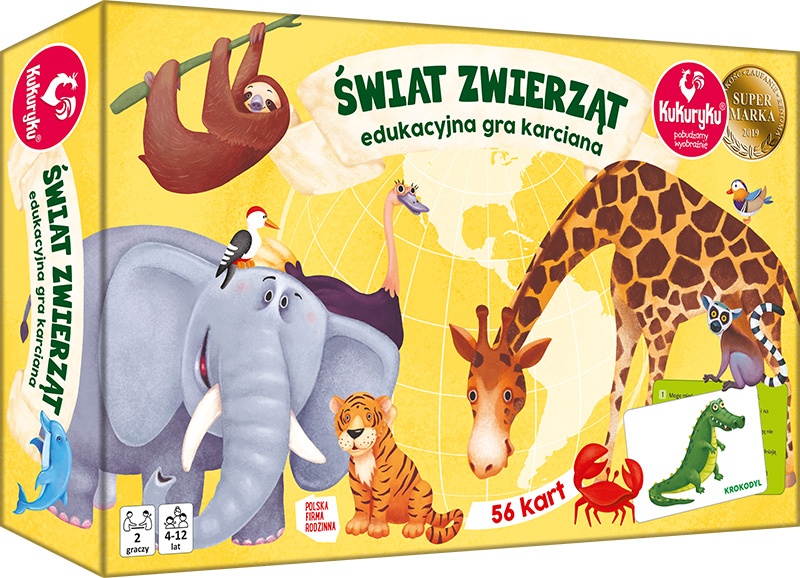 ŚWIAT ZWIERZĄT - EDU. GRA KARCIANA 4244, Edukacyjne, Gry