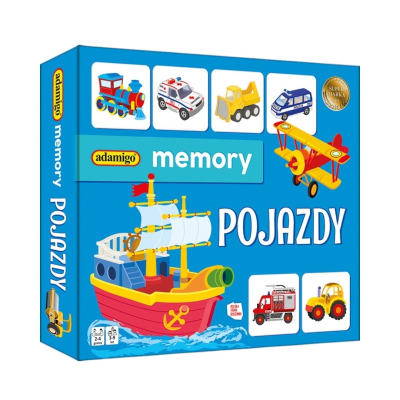 POJAZDY ADAMIGO MEMORY, Domino i memos, Gry