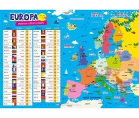 PODKŁAD NA BIURKO MAPA EUROPY, Podkłady na biurko, Galanteria biurowa