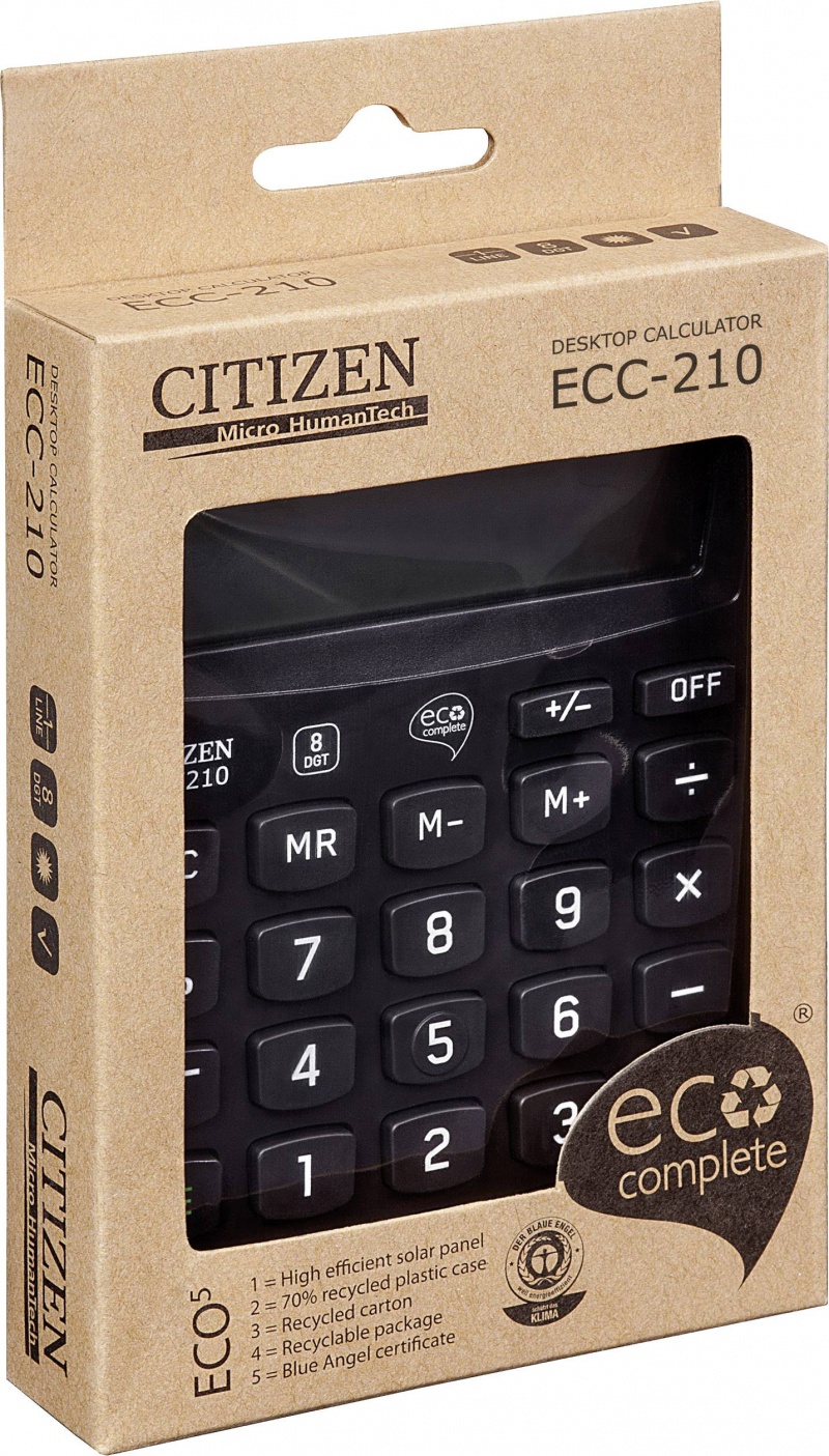 KALKULATOR CITIZEN BIUROWY ECC-210 8-POZ., Podkategoria, Kategoria