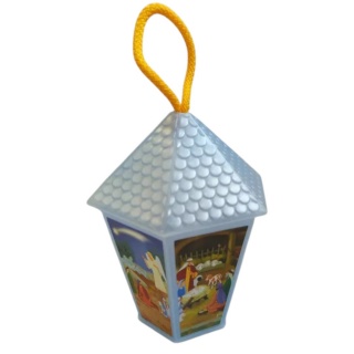 LAMPION PLASTIKOWY LPD 001 wys.17cm, Boże Narodzenie, Art. świąteczne i okolicznościowe
