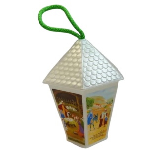 LAMPION PLASTIKOWY LPD 001 wys.17cm, Boże Narodzenie, Art. świąteczne i okolicznościowe
