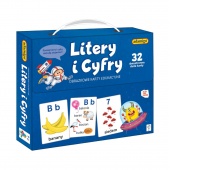 LITERY I CYFRY - obrazkowe karty edukacyjne, Edukacyjne, Gry