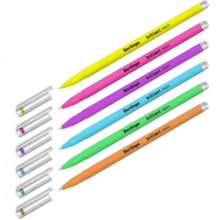 BERLINGO DŁUGOPIS ŻELOWY NEON 0,8MM.6KOL., Podkategoria, Kategoria