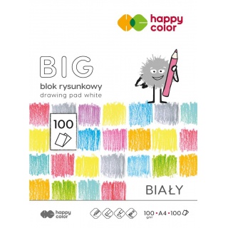 BLOK RYSUNKOWY BIAŁY BIG A4 100ARK HAPPY COLOR, Podkategoria, Kategoria