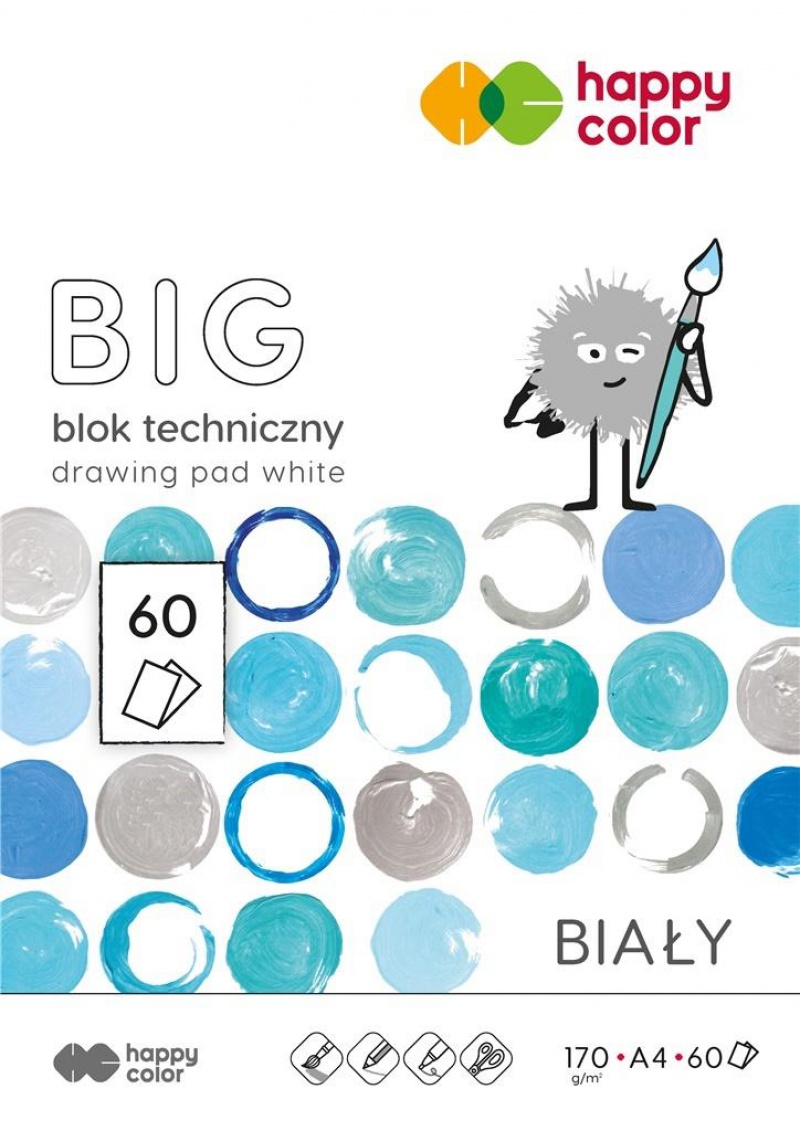 BLOK TECHNICZNY A4 170GR.10K.BIAŁY BIG 60K. H.COL, Podkategoria, Kategoria