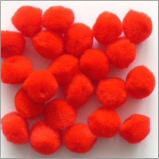 POMPONY DEKORACYJNE 10MM 72szt. CZERWONE, Podkategoria, Kategoria