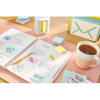 Bloczek samoprzylepny ekologiczny POST-IT® (654-1T), 76x76mm, 16x100 kart., żółty, Bloczki samoprzylepne, Papier i etykiety, EKO-CERT