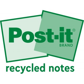 Karteczki samoprzylepne POST-IT&reg; Recycled Notes (654-1T), 76x76mm, 16x100 kart., ż&oacute;łty, Bloczki samoprzylepne, Papier i etykiety, EKO-CERT