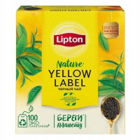 Herbata LIPTON Yellow Label, 100 torebek, z zawieszką, Herbaty, Artykuły spożywcze