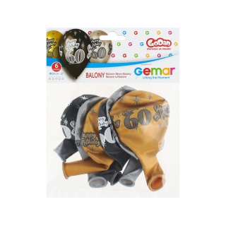 BALONY PREMIUM "HAPPY BIRTHDAY 60" METAL. 12" /6/, Podkategoria, Kategoria