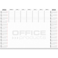 Desk pad OFFICE PRODUCTS, 2022/2023 planner, 594x420mm A2 ,52 sheets, white, Desk mats, Office equipment