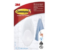 Akcesoria łazienkowe COMMAND™ (BATH-17), duży, biały, Haczyki, Prezentacja