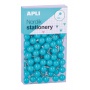 APLI Nordik push pins, 09x20 mm, 100 pcs, hanger box, mix of pastel colors