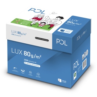 Papier kserograficzny POL LUX, A4, klasa B, 161CIE, 80gsm, 500ark., Papier do kopiarek, Papier i etykiety