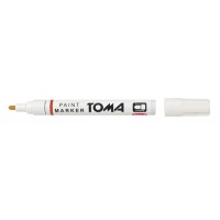 Marker olejowy TOMA, TO-440, okrągły, 2, 5 mm, biały, Markery, Artykuły do pisania i korygowania