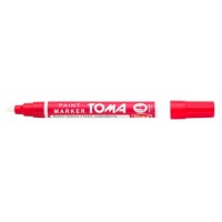Marker olejowy TOMA, TO-440, okrągły, 2, 5 mm, czerwony, Markery, Artykuły do pisania i korygowania