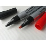 Marker permanentny TOMA, TO-091, ścięty, 1, 5 mm, czerwony, Markery, Artykuły do pisania i korygowania