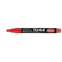 Marker olejowy TOMA Fine, TO-441, okrągły, 1, 5 mm, czerwony, Markery, Artykuły do pisania i korygowania