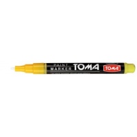 Marker olejowy TOMA Fine, TO-441, okrągły, 1, 5 mm, żółty, Markery, Artykuły do pisania i korygowania